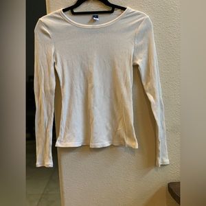 Ribbed cream long sleeve